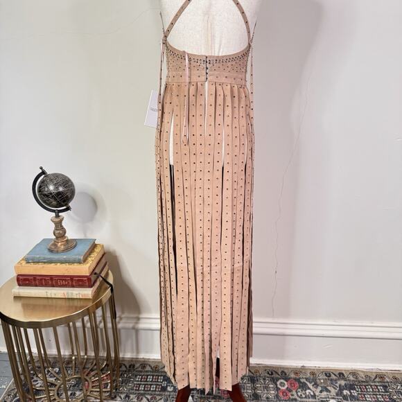NWT Valentino Suede Studded Fringe Top Runway Collector Rare Balletcore Blush XS - Picture 11 of 16